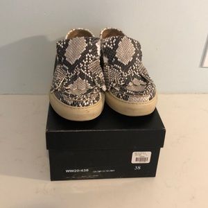 Dries Van Noten slip on snakeskin shoe